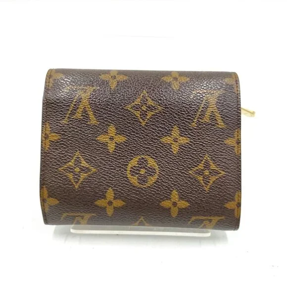 Authentic Louis Vuitton Monogram Leather Wallet mn388-113025